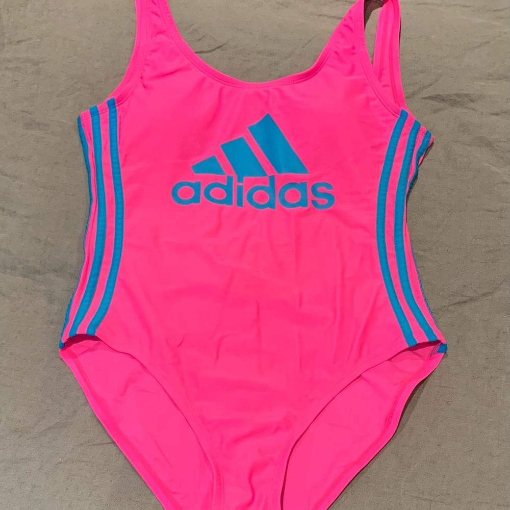Hot pink Adidas one piece swimsuit